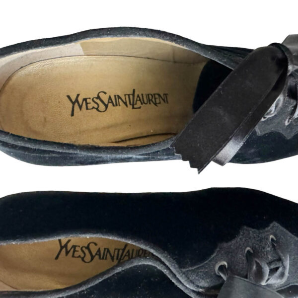 Souliers velours soie Yves Saint Laurent Elephant Paris Vintage