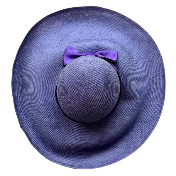 Capeline paille violette Marie Mercie Elephant Paris Vintage