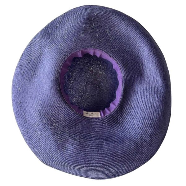 Capeline paille violette Marie Mercie Elephant Paris Vintage