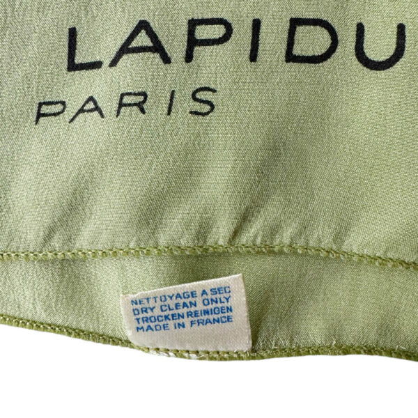 Carré soie Ted Lapidus 70s Elephant Paris Vintage