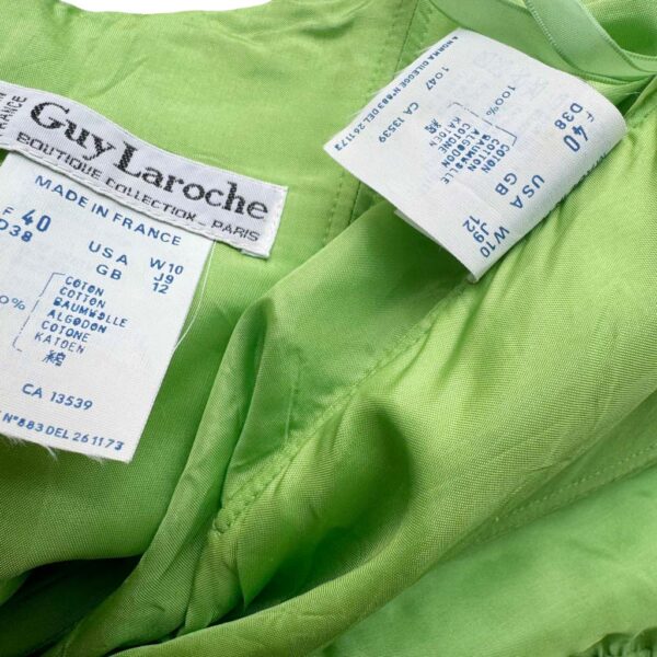 Robe verte pomme Guy Laroche Elephant Paris Vintage