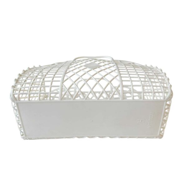 Panier plastique blanc 80s Elephant Paris Vintage