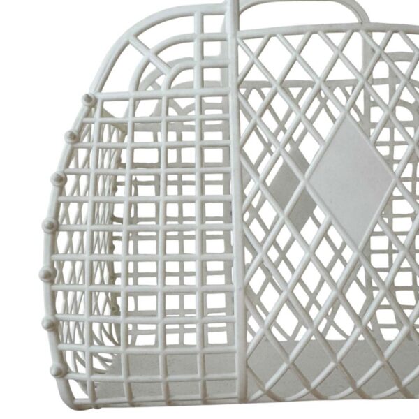 Panier plastique blanc 80s Elephant Paris Vintage