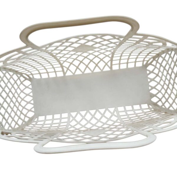 Panier plastique blanc 80s Elephant Paris Vintage