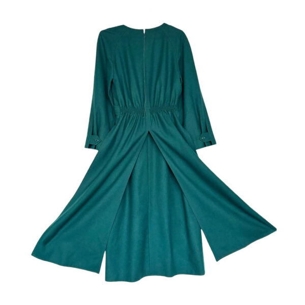 Robe lainage verte Chloé 70s Elephant Paris Vintage