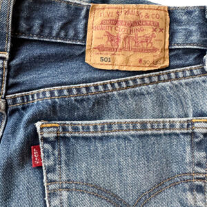 Levis 501 bleu 30 34 Elephant Paris Vintage