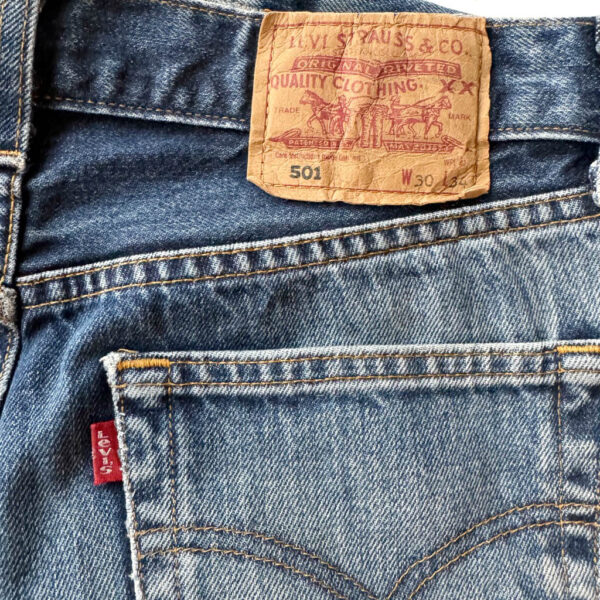 Levis 501 bleu 30 34 Elephant Paris Vintage