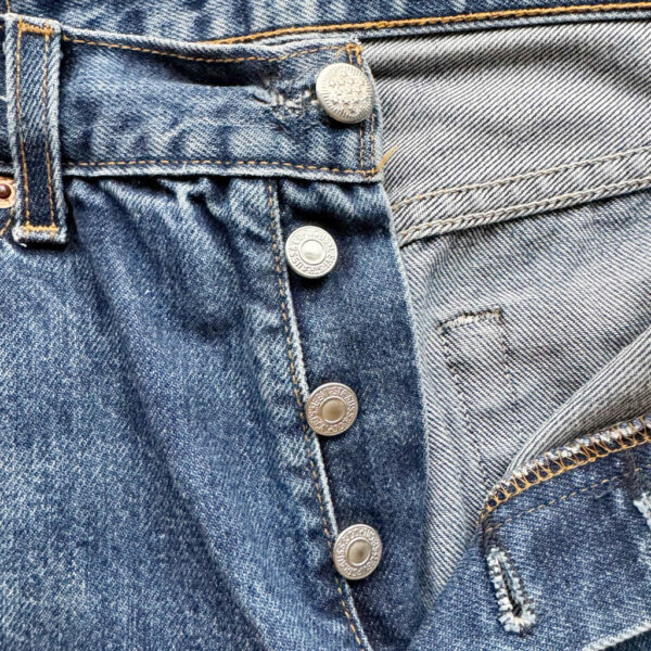 Levis 501 bleu 30 34 Elephant Paris Vintage