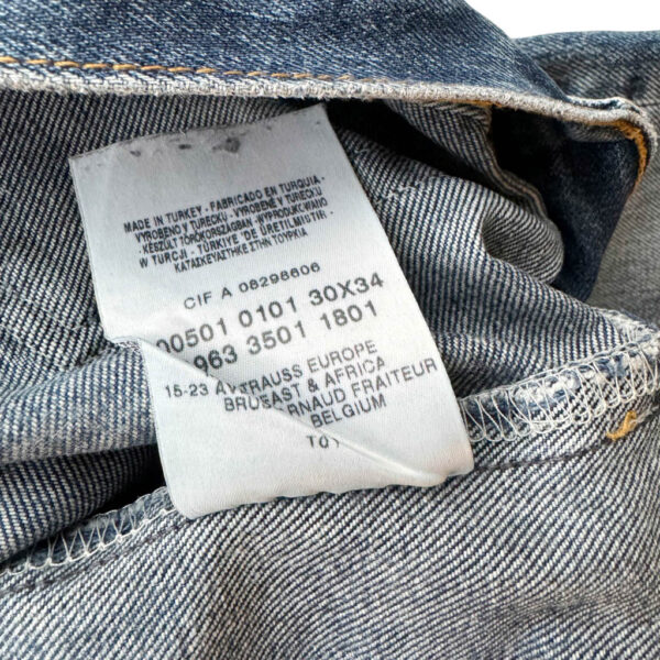 Levis 501 bleu 30 34 Elephant Paris Vintage