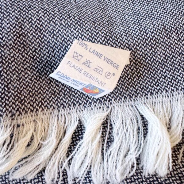 Plaid laine Air France Classe Affaires Elephant Paris Vintage