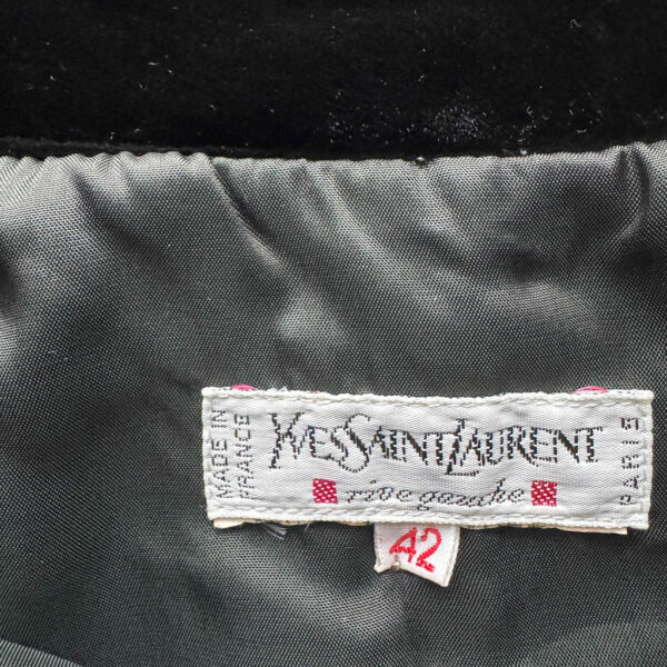 Velours noir Yves Saint Laurent Rive Gauche Elephant Paris Vintage