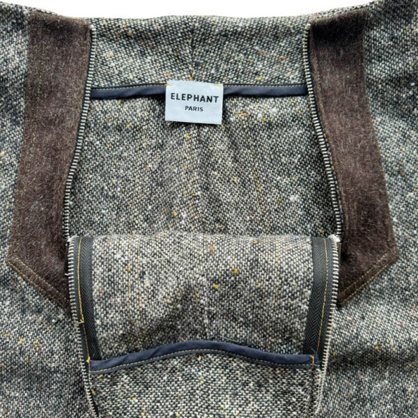 Bootcut lainage tweed gris noir Elephant Paris Design