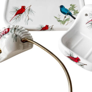 Ensemble porcelaine de Paris oiseaux Elephant Paris Vintage