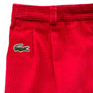 Pantalon Lacoste velours côtelé rouge Elephant Paris Vintage