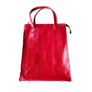 Sac 70s vinyl rouge Elephant Paris Vintage