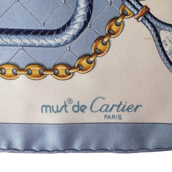 Carré soie Cartier Elephant Paris Vintage