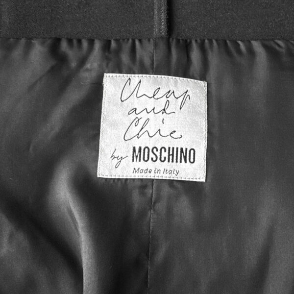 Veste noire dentelle Moschino Chip and Chic Elephant Paris Vintage